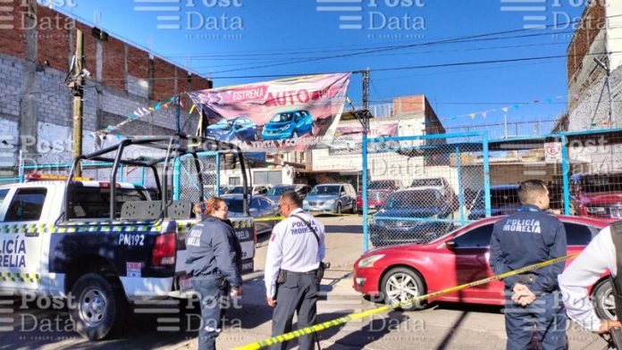 Se registra tiroteo en lote de carros de Morelia; hay 1 muerto y 2 heridos