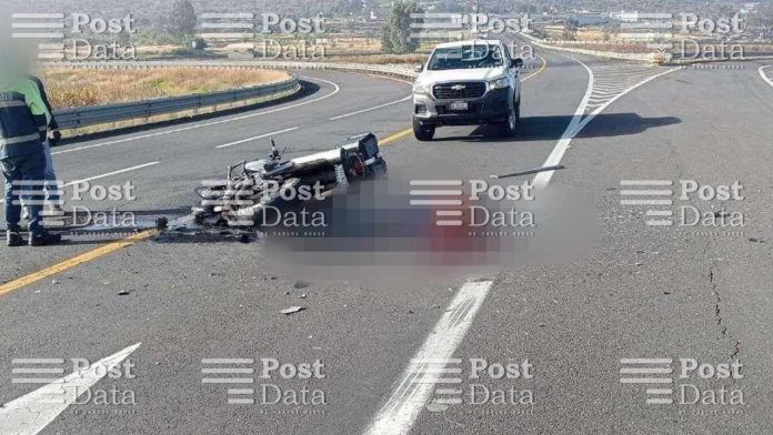 Muere motociclista en accidente de trabajo sobre la Pátzcuaro-Cuitzeo