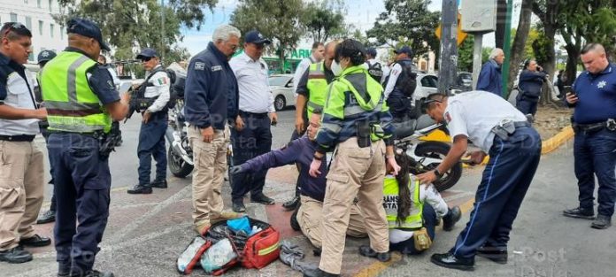 Automovilista atropella a mujer policía en la Av. Camelinas de Morelia