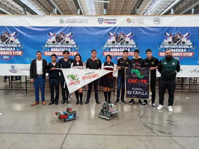 Estudiantes del Cecytem compiten en justa nacional de robótica