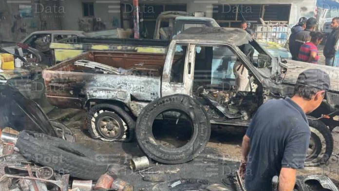 Arde taller de hojalatería y pintura en Zitácuaro