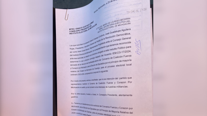 “Por así convenir a sus militantes”, PRD se desistió de la coalición con PAN “Por así convenir a sus militantes”, PRD se desistió de la coalición con PAN