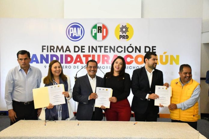 Acuerdan PRI, PAN y PRD ir en alianza en Michoacán