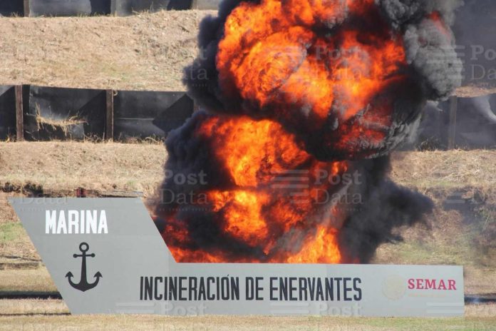 Destruyen más de 2 toneladas de cocaína en Lázaro Cárdenas