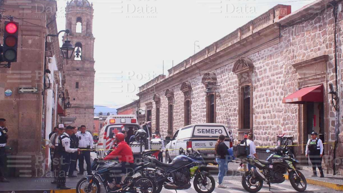 Adulto mayor muere en el Centro Histórico de Morelia