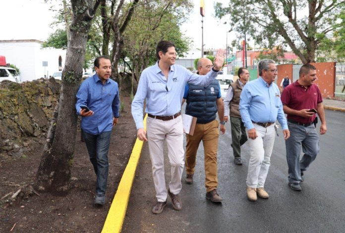 Alfonso Martínez supervisa trabajos de mejoramiento de espacios públicos de Morelia