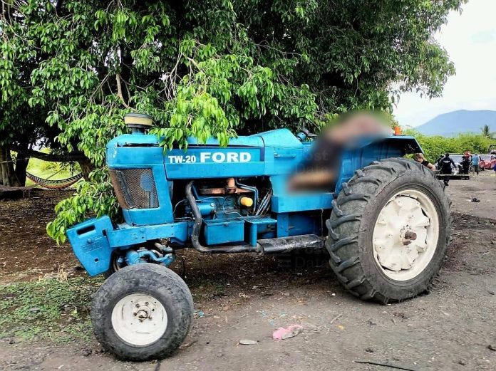 Hombre asesinado a bordo de un tractor, en huerta de Rancho La Loma