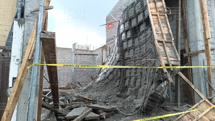 Colapsa cimbra en una construcción en la Mirador del Punhuato; hay 4 heridos