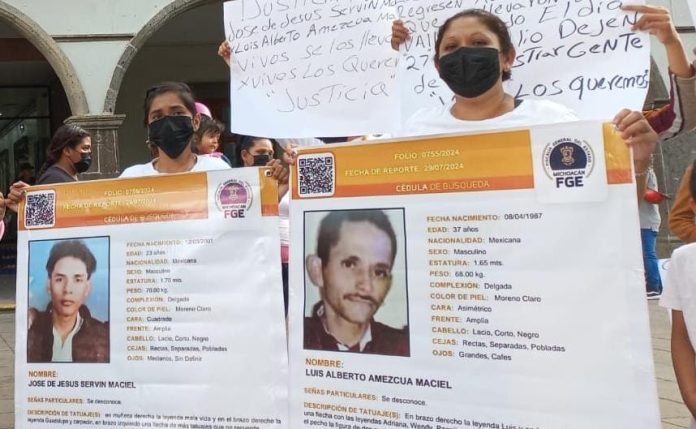 Familiares de desaparecidos se manifiestan en Zamora contra la Policía Municipal