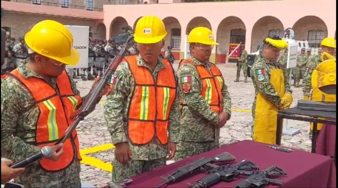 Inició SEDENA la destrucción de más de 400 armas de fuego en Michoacán
