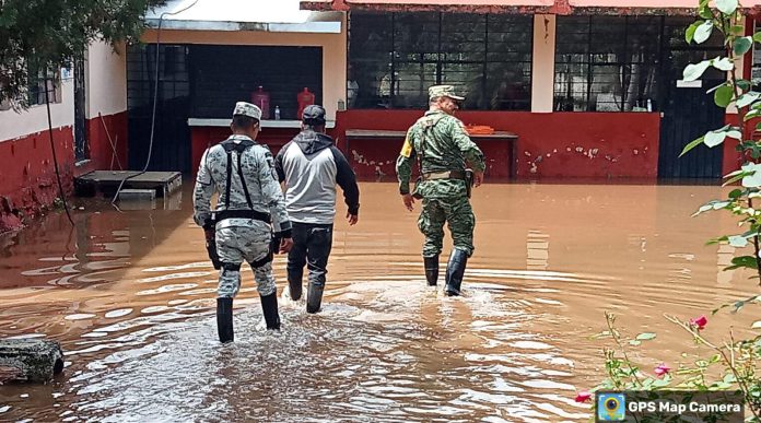 Ejército aplica Plan DN-III-E en Tiripetío para auxiliar a afectados por las lluvias