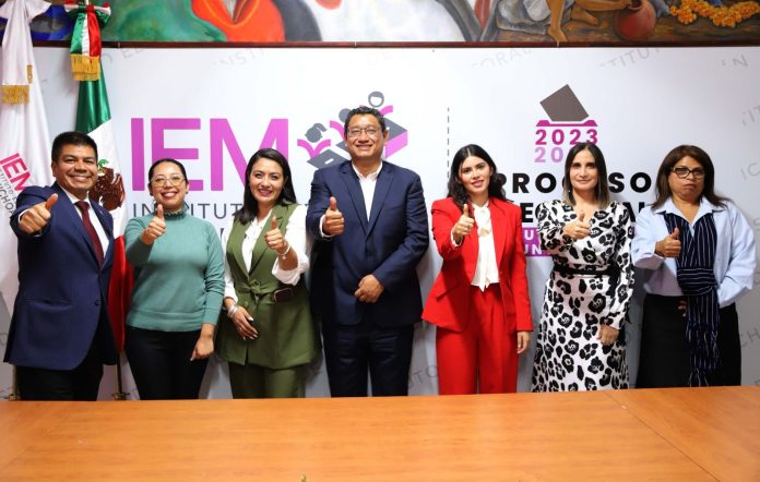 En Sesión Especial de Consejo General del Instituto Electoral de Michoacán (IEM), Claudia Carreño Mendoza, Selene González Medina
