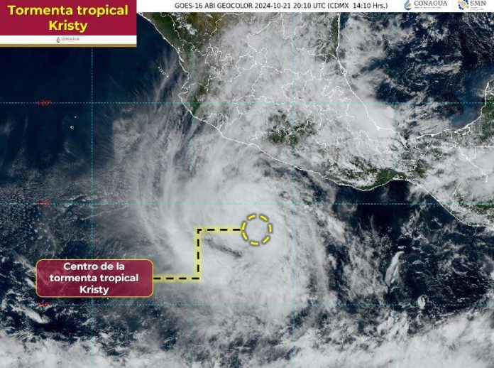 Se forma tormenta tropical Kristy, provocará lluvias en Guerrero y Michoacán