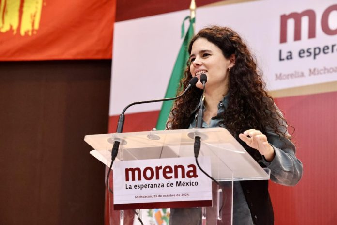 Dirigente estatal de Morena, “se queda de diputado o de presidente”: Luisa María Alcalde