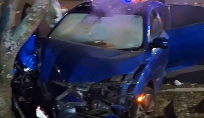 Choque de auto contra árbol deja 4 heridos, cerca del Ramal Camelinas