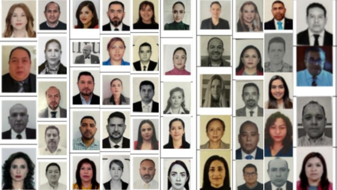 Servidores públicos, exfuncionarios y miembros de dirigencias partidistas, además de jueces e integrantes del propio Tribunal de Justicia,