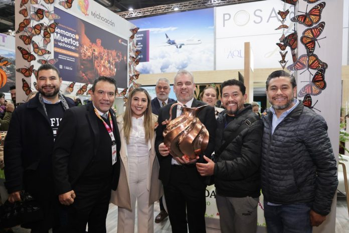 El gobernador Alfredo Ramírez Bedolla participó en la inauguración de la Feria Internacional de Turismo (Fitur) 2025, en Madrid, España,