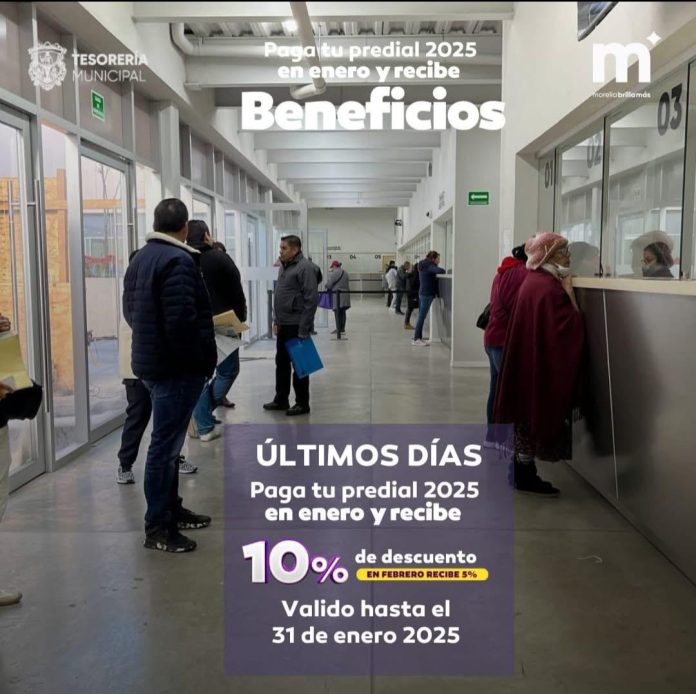 El Gobierno de Morelia que encabeza el Alcalde, Alfonso Martínez Alcázar, invita a la ciudadanía a aprovechar los últimos días del 10 por ciento