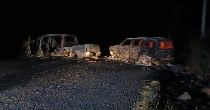 Enfrentamiento en Erongarícuaro, por operativo contra robo de vehículos