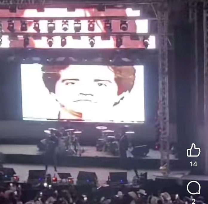 Investiga FGE la proyección de la imagen de un líder delincuencial durante concierto de Uruapan