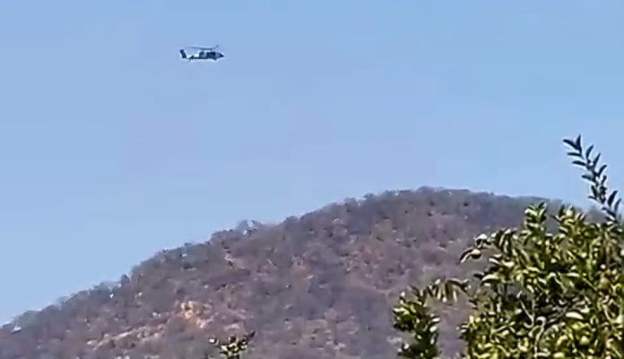 Con apoyo aéreo autoridades repelen agresión armada, en Tierra Caliente