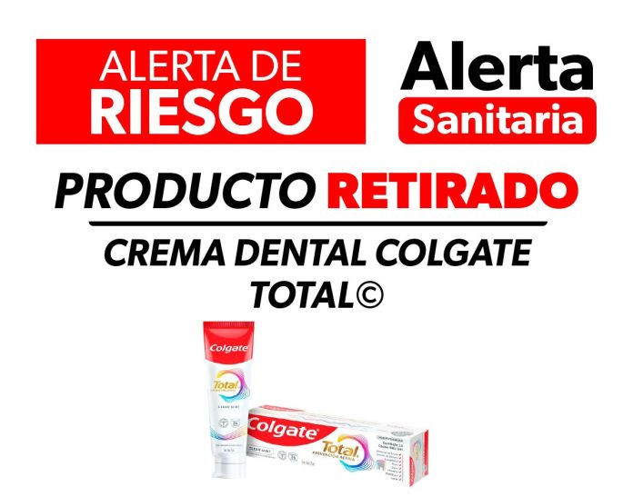 Cofepris emite aviso de riesgo del producto Colgate Total Prevención Activa CLEAN MINT Cofepris emite aviso de riesgo del producto Colgate Total Prevención Activa CLEAN MINT