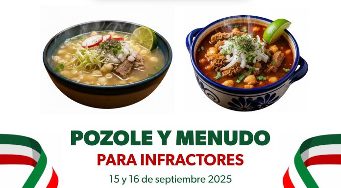 Pozole y menudo para quienes sean remitidos a Barandilla este 15 y 16 de septiembre Pozole y menudo para quienes sean remitidos a Barandilla este 15 y 16 de septiembre
