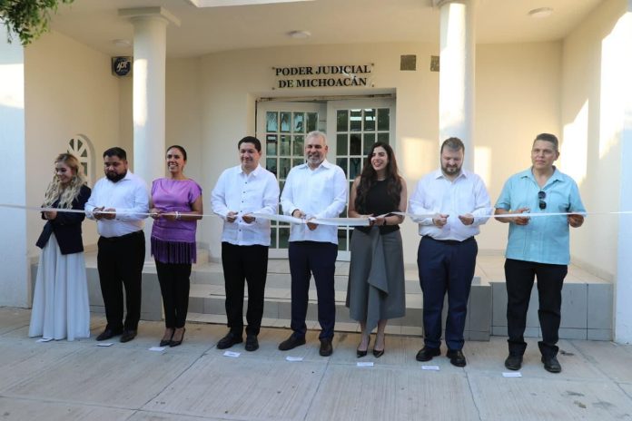 Justicia más cercana en región Apatzingán; inaugura Bedolla salas judiciales