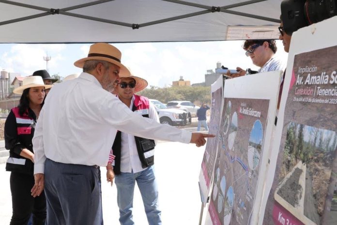 Supervisa Bedolla ampliación de av. Amalia Solórzano; registra avance del 65%