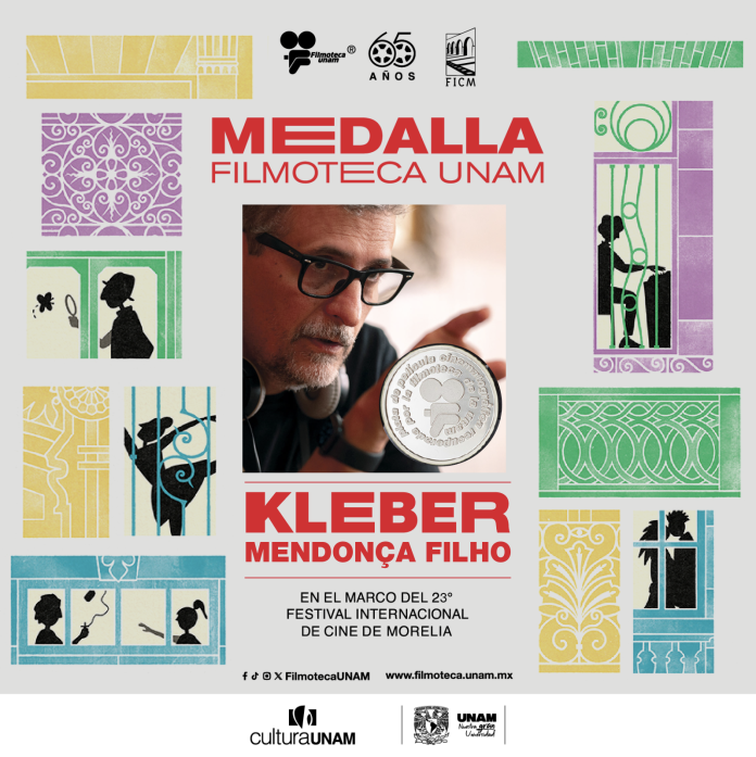 Kleber Mendonça Filho recibirá la Medalla Filmoteca UNAM en el marco del 23er FICM Kleber Mendonça Filho recibirá la Medalla Filmoteca UNAM en el marco del 23er FICM