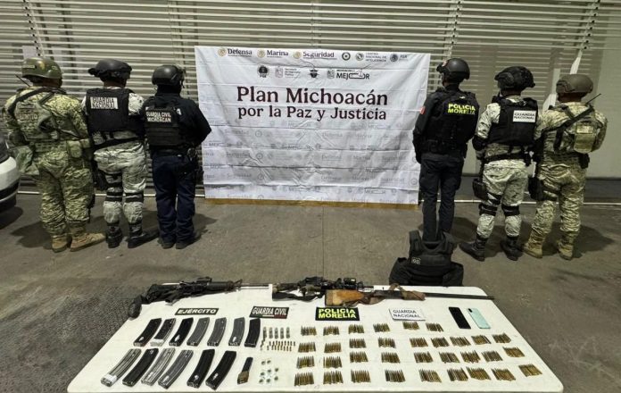 Tras enfrentamiento en Tarímbaro, se aseguraron 3 armas y droga: SSP