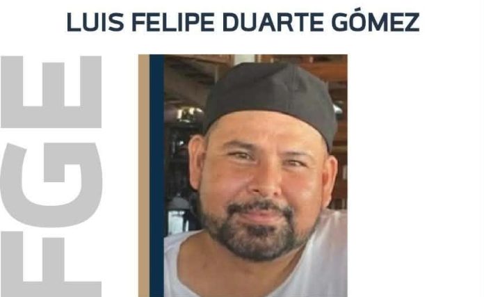 Ofrece FGE recompensa de 100 mil pesos para la detención de Luis Felipe Duarte Gómez