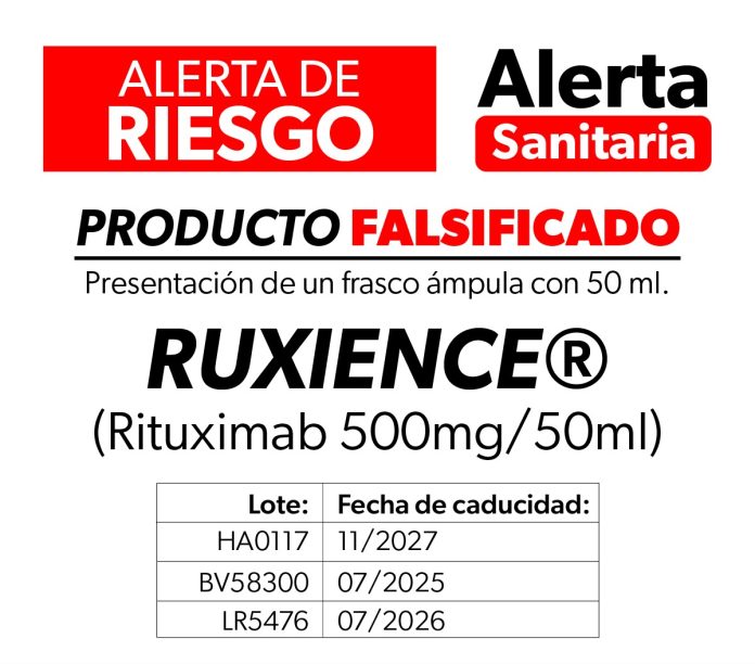 Cofepris alerta por falsificación del medicamento Ruxience®️