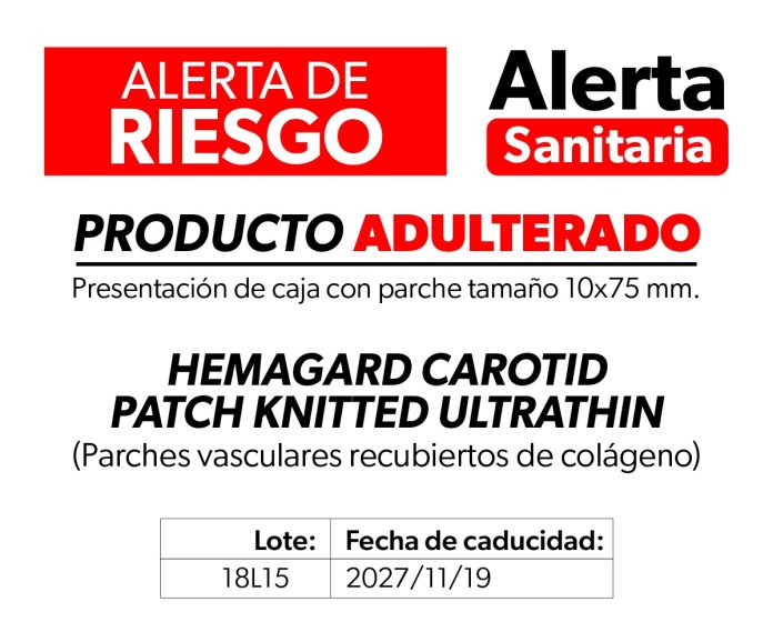 Alerta Cofepris por adulteración de parches vasculares: SSM