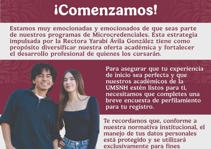 ¡Casi listos! Completa tu registro para las Microcredenciales Nicolaitas