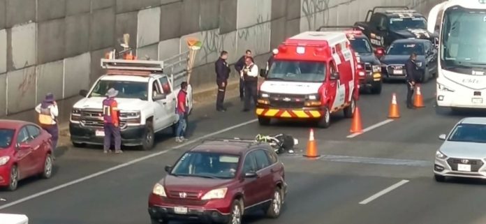 Se accidenta motociclista en el Libramiento Norte de Morelia